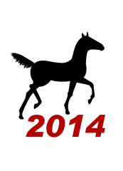 Лошадь символ 2014 года .Векторная иллюстрация