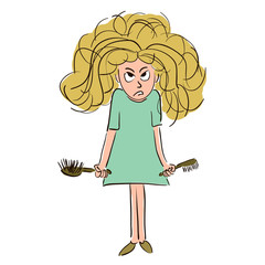 Girl with matted hair