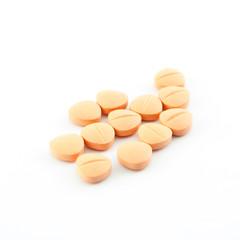 An assortment of pills, tablets isolated on white background