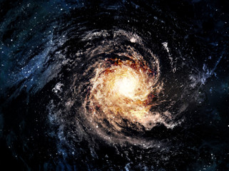 Panele Szklane Podświetlane  Niesamowicie piękna galaktyka spiralna gdzieś w kosmosie