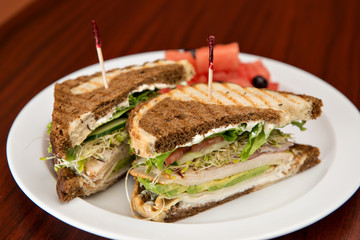 Turkey on Rye Sandwich