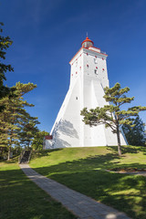 Ancient white lighthouse
