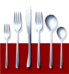 Silverware. Vector.