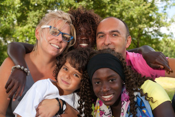 Multi etnic family