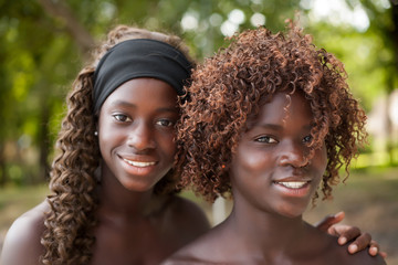 Nice portrait of 2 black sisters