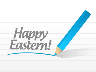 happy eastern holiday message illustration