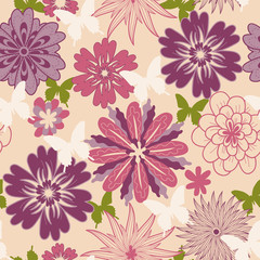 vector seamless flower pattern