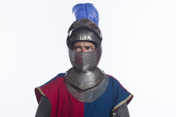 Man in knight costume, horizontal