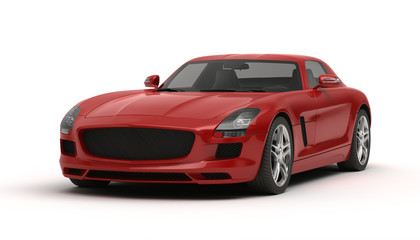 Stylish red sports car