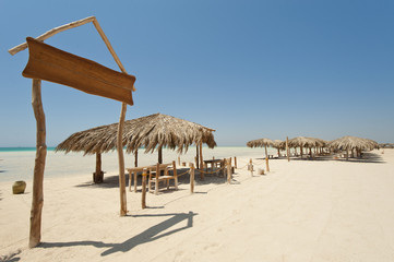 Beach on tropical desert island