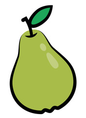 Pear. Vector illustration.