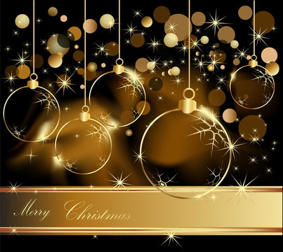 Gold Merry Christmas  Background