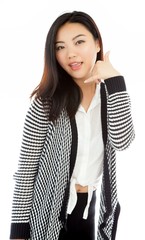 Attractive asian girl 20 years old shot in studio