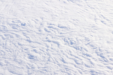 View from the window of airplane