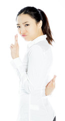 Attractive asian girl 20 years old shot in studio