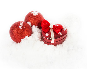 Christmas balls and present
