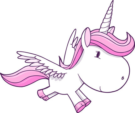 Unicorn Pegasus Vector Illustration Art