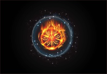 Кельтский знак в огненном круге