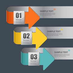 Vector Banners with Arrow Signs and Your Messages