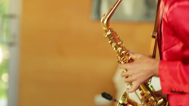 Performance of a melody saxophone.