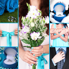 Collage of wedding