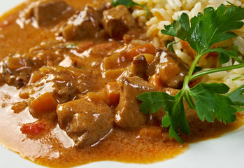  stew of beef and pork with rice