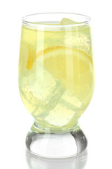 Delicious lemonade isolated on white