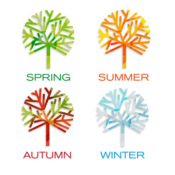 Four seasons. Spring, summer,autumn and winter
