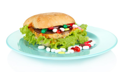 Conceptual image for nutritional care:assorted vitamins and