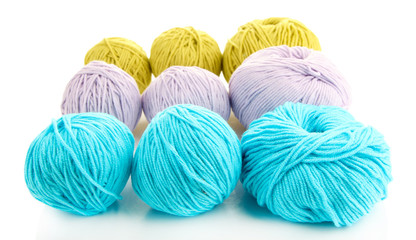 Multicolored clews isolated on white