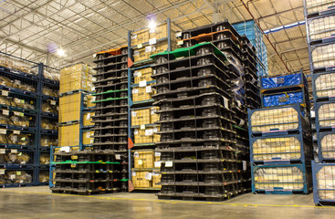 Interior of new large and modern warehouse space