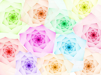 Obrazy na Plexi  fraktalne róże w tle