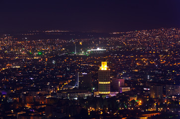 Ankara Turkey at night - obrazy, fototapety, plakaty