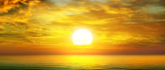 Naklejki  wschód słońca nad morzem