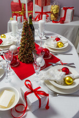 Preparing the table for Christmas Eve