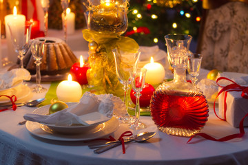 Christmas Eve table waiting for guests