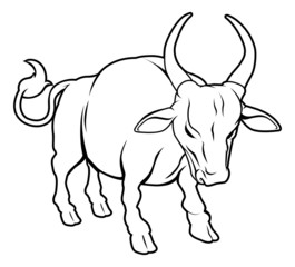 Stylised ox illustration