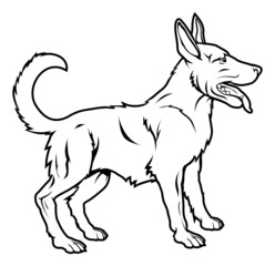 Stylised dog illustration