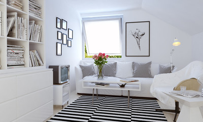 skandinvisches wohnzimmer - scandinavian style living room
