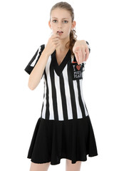 Teenager im Referee-Kostüm
