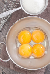 yolks and sugar