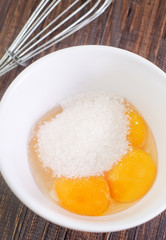 yolks and sugar