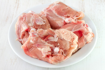 raw chicken on plate