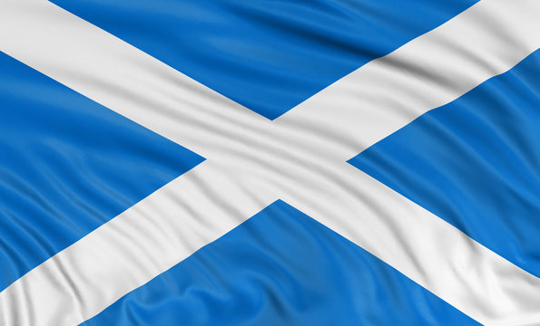 3D Scottish flag