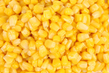 Canned corn background.