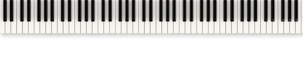 Piano keys (clipping path included) © corund