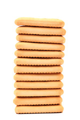 Stack of saltine soda crackers