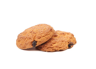 Two oatmeal cookies