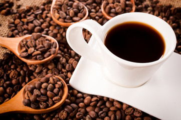 Fototapeta premium Dark instant coffee