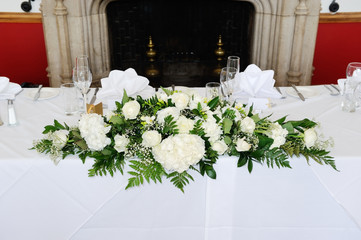 Wedding reception flowers